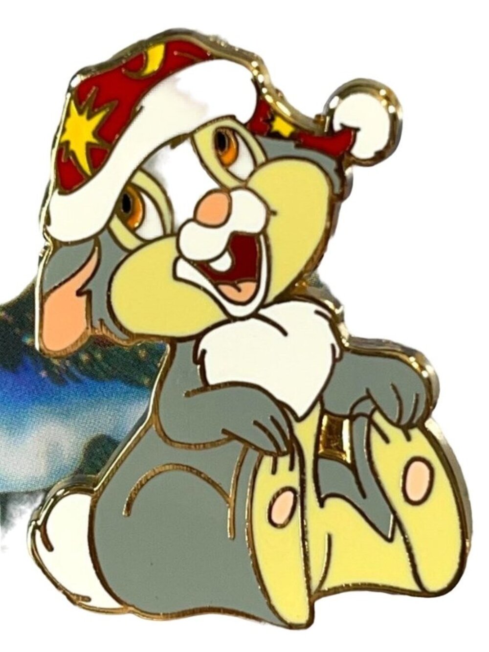 Disneyland Bambi Thumper Trading Pin Christmas Santa Brooch Lapel Pin Jewelry